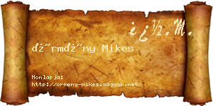 Örmény Mikes névjegykártya